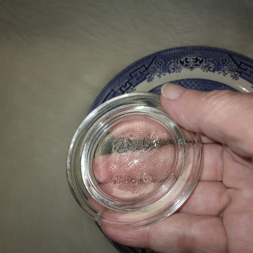 BALL Mason canning jar No. 10 zinc lid glass inserts, set of 4
